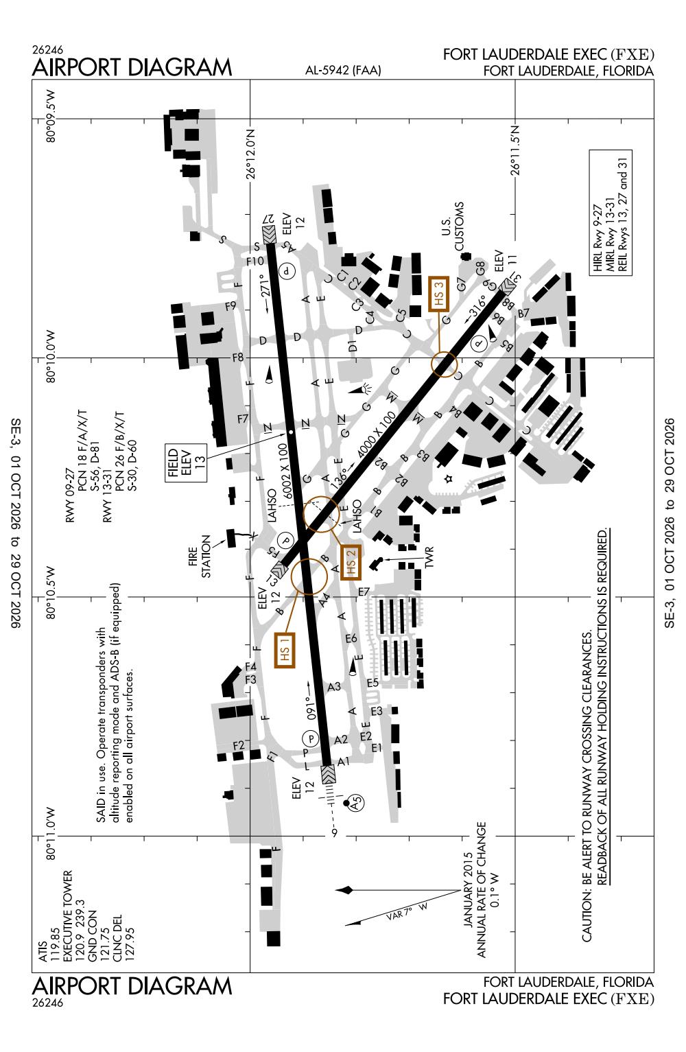 Kfxe Layout KFXE/Fort Lauderdale Executive General Airport Information