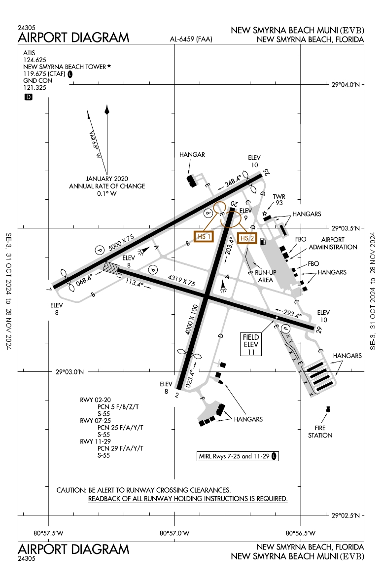 KEVB/New Smyrna Beach Municipal General Airport Information